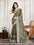 Designer thread work soft crush silk saree