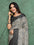 Printed::Paisley Bollywood Pure Silk Saree (Grey)