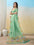 Embellished Bollywood Organza Saree (Light Green)