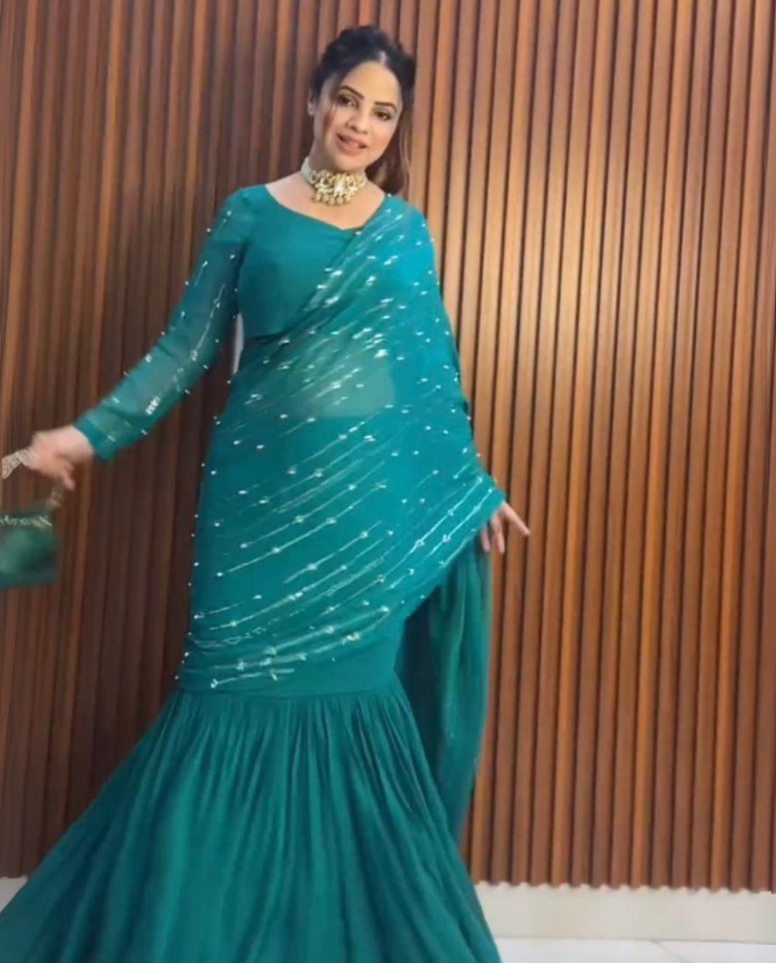 Blue colour designer ready to wear lehenga saree ShopLance