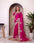 Pink Colour Hand Crafted Multi Thread Cutwork Border Designer Saree