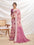 Floral Print::Printed Bollywood Chiffon Saree (Pink)