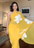 Ready to wear yellow colour digital print saree