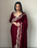 Maroon colour designer work lace border ready to wear saree