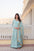 Light blue embroidery work anarkali suit