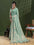 Woven::Floral Print Bollywood Tissue Saree (Green)