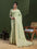 Floral Print::Printed Bollywood Tissue Saree (Green)