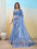 Embellished Bollywood Organza Saree (Blue)