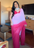 Ready to wear dual tone bright pink colour saree