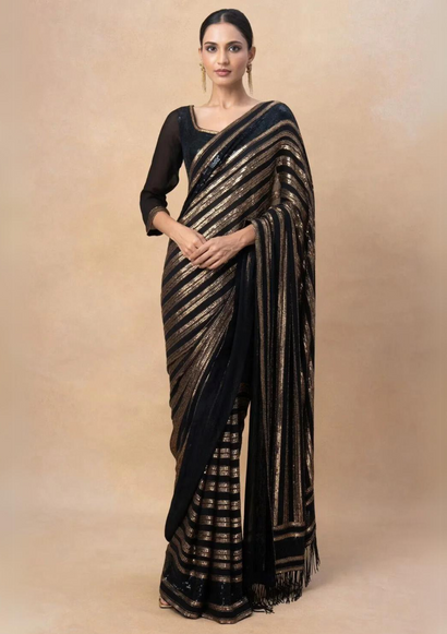 Buy martliner Women's Saree Bengal Handloom of Self Design Pure Cotton Silk  With Blouse Piece, Black Colour Online In India At Discounted Prices