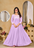 Light purple Georgette Embroidered work A-line Gown