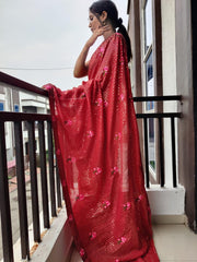 1 min ready to wear beautiful sequins saree
