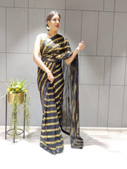1 min ready to wear sequence work saree