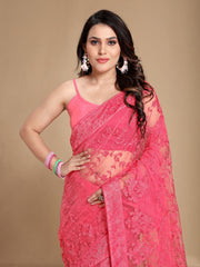 Beautiful designer saree on premium super net fabric