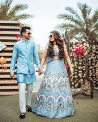 New Designer wedding wear soft net work lehenga with dupatta