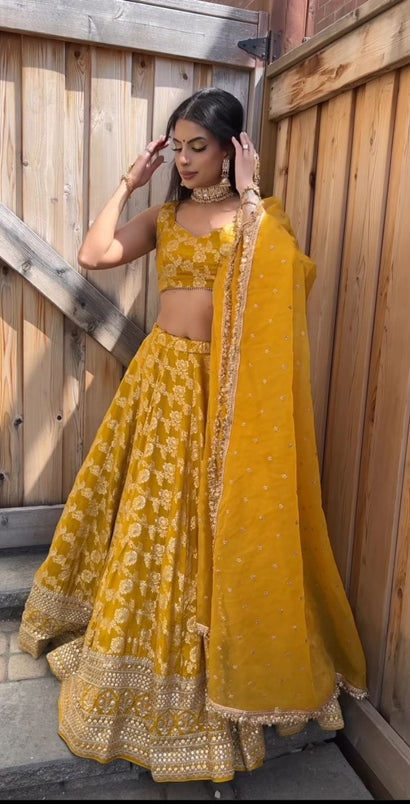 flawsomeboutique_kk The most beautiful Lehenga available in Based order in  5-6weeks delivery * world wide to get more information kindly... | Instagram
