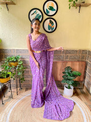 Designer sequence work on ready to wear saree