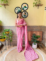 Designer sequence work on ready to wear saree