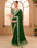 Green colour zari sequence work designer saree with blouse