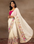 Off white colour designer embroidery work with full sequence work saree