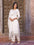 White colour sequence embroidery work designer suit