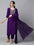 Purple colour embroidery work salwar suit