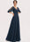 Navy Blue colour georgette A-line gown