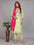 Pista green colour embroidery work suit with bandhani dupatta