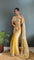 Rich Golden Colour Beautiful Pearl Handwork Saree With Designer Blouse