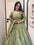 Mehendi Green Colour Embroidery Sequence Work Anarkali Suit