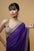 Indigo Purple Colour Sequence Zari Work Saree