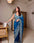 Blue Colour Beautiful  Embroidery Work Saree With Designer Blouse