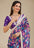 Purple Colour Digital Print Sequence Border Saree