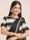 Three Color Sequence Work With Designer Sequence Work Blouse Saree