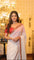 White Color Designer Boarder Saree