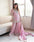 Pink Colour Embroidery Sequence Work Designer Suit