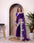 Purple Colour Hand Crafted Multi Thread Cutwork Boarder Designer Saree