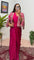 Hot Pink Colour Ready To Wear Cut Dana Hand Work Designer Koti With Saree