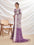 Floral Print::Printed Bollywood Chiffon Saree (Purple)