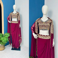 Indo western pattern  plazo with designer shug suit