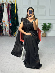 Trending designer lehenga saree with boutique style blouse