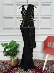 Trending designer lehenga saree with boutique style blouse