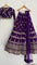 Violet colour embroidered multi needle work designer lehenga choli