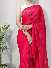 Beautiful designer party wear sequence saree