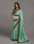 Beautiful lace border designer pista green saree with sequence embroidery work blouse