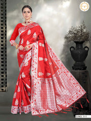 Minakshi design Art silk woven Saree