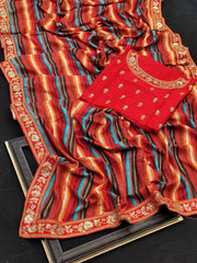 Rajwadi silk Digital print Saree