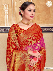 Bandhan Silk Chiffon Saree