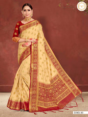 Kalakriti design raw silk woven Saree