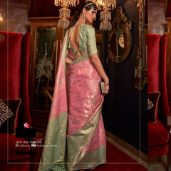 Designer zari base handloom weaving silk saree